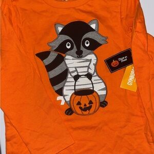 Gymboree Orange Raccoon Trick or treat Halloween long sleeve New with Tags sz 5